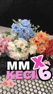 [6 KEPALA] BUNGA MAWAR MM KECIL X6 BUNGA ROSE PALSU ARTIFICIAL FLOWER BUNGA HIAS BUKET BUNGA DIY FLORIST PERLENGKAPAN BUNGA SURABAYA PEMANIS MAWAR PALSU MAWAR KECIL MAWAR MEKAR MAWAR PREMIUM MINI DECORATION WEDDING DIY FLORIST WORKSHOP SURABAYA