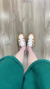 SANDAL THIẾT KẾ 3 QUAI DA HỌA TIẾT TRƠN TÔN DÁNG