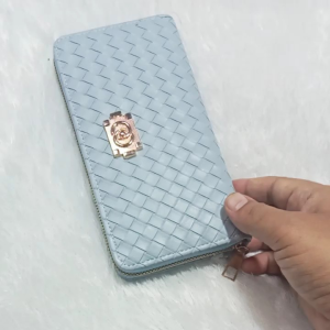 dompet panjang satu resleting panjang anyaman