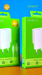 ROBOT Adaptor Kepala Charger 1.2A Lampu Indikator LED with Micro Cable Adaptor Android Smart Phone Charger RT-K7S Original - Garansi 1 Tahun Casan Huawei