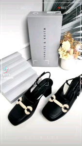 Sepatu wanita import kekinian Block heel elegant premium