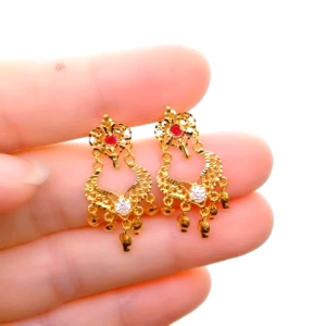 Subang Gantung skru Design Indian Emas 916 Yon Hing