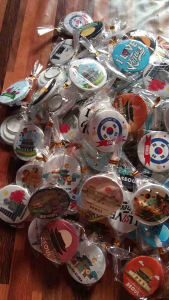 Rantai Kunci Keychain Korea South Cherry Blossoms Korean Flag Hanbok Characters Keychain Pendant KeyRing Gift Fashion Accessories Pendants