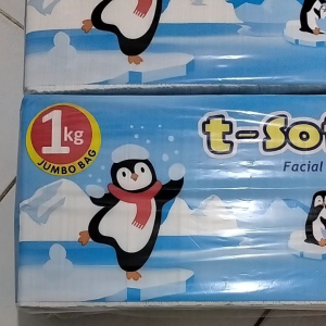 T-SOFT FACIAL TISSUE 1 KG / JUMBO BAG / 2 PLY