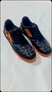Sepatu Futsal ORTS JGSLA CRUSHER Ivory Hitam Orange Komponen Pria Dewasa