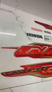 Bộ tem Wave A 2021 màu đỏ hàng nhập Thái Lan 3 lớp chất lượng cao dành trang trí riêng cho dòng xe này tem màu sắc rất đẹp và bền giá bán cực tốt bán lẻ như bán sỉ