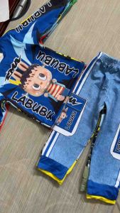 12-44kg LABUBU + bộ tay dài quần dài bé trai thun lạnh 3D loại 1 mềm min đẹp dày dặn 576