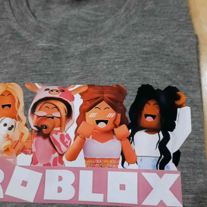 Kaos anak cewek motif roblok 4 cewek roblox buat usia 2-10 tahun
