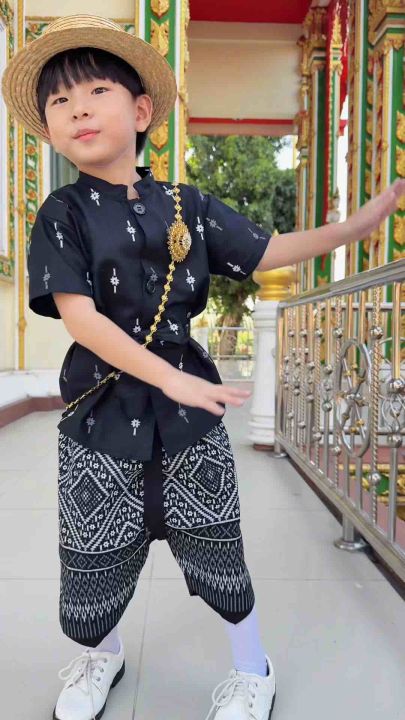 🚗ร้านส่งไว ชุดไทยสีคุมโทนลายใหม่⚡️พร้อมส่ง📍(แถมผ้าผูกเอว) | Lazada.co.th