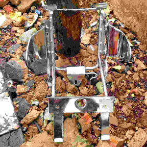 BREKET LAMPU DEPAN NINJA SS R S SET CROM CKD