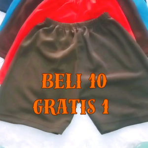 Celana pendek harian anak laki-laki perempuan usia 4-6 tahun bahan kaos