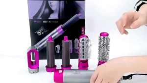 5 IN1 HOT AIR DRYER BLOW SISIR PELURUS RAMBUT CURLY MULTIFUNGSI CATOKAN PENGERING HAIRDRYER