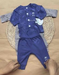 (3-7kg) Bộ Quần Áo Sơ Sinh Tay Dài Little Love Chất Thun Tăm Siêu Mềm Thoáng Mát Cho Bé