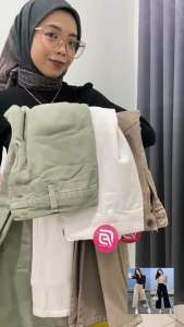 Celana Kulot Jeans Mozza Highwaist Wanita / Celana Jeans Wanita Bawahan