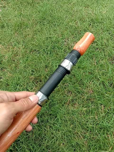 Gagang Joran Pancing Spinning Custom Bahan Kayu Dibungkus Karet Bakar Reel Seat Dps Panjang 38 cm