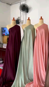 Kain Armany Silk Polos Meteran//Silk Polos//Satin Armany//Kain Furing//Kain Warna Burgundy