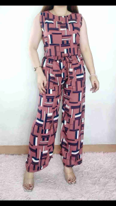 Challis Squarepants Terno set with Side Pocket Fit L-XL womensware