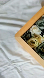 Frame Mahar Akrilik Pernikahan Ukuran 30×21 Mahar Akrilik Pernikahan Aesthetic Murah Bebas Request Tema & Warna Bunga Mahar Botanique