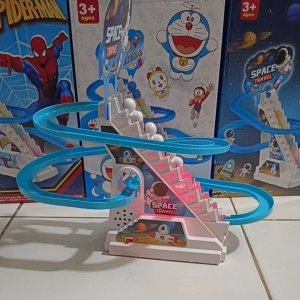 COD PROMO MAINAN MURAH ANAK TRACK BALAP NAIK TANGGA DUCK BEBEK JOLLY PENGGUIN HELLO KITTY SPIDERMAN DORAEMON NASA