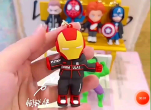 Gantungan Kunci Motor Mobil Spiderman Iron Man Keychain Superhero