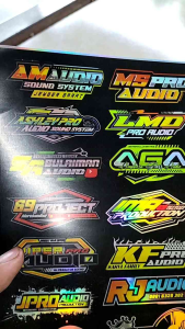 Stiker Sound System | Stiker Audio | Stiker Sound System Audio | Stiker Anti Air | Stiker Bahan Vinyl | Stiker Hologram