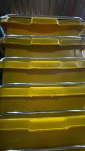 (สีเหลือง)ตะกร้าผลไม้ ตะกร้าหูเหล็ก ใส่ผลไม้ สีเหลือง เกรดมาตรฐานอุตสาหกรรม ส่งตรงจากโรงงานผลิต (บรรจุได้ 25kg)ไม่มีกลิ่น (1คำสั่งซื้อไม่เกิน10ใบ)