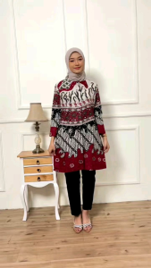 Batik Tunik Berlapis Full Furing Trikot Berbahan Katun 100%