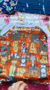 Spaghetti Top For Kids Assorted Color Freesize 3-8yrs old Per Piece