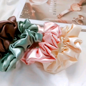 Vanillashop.ph High Quality Satin Silk Elastic Hair Tie Scrunchies