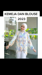 KEMEJA OVERSIZE WANITA MOTIF BIG SIZE JUMBO FULL KANCING