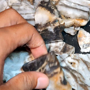 Batu Akik Zebra Goby Indigo