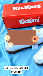 Fantofel Flat Kerja Wanita Bahan Kulit Sintetis Merk Kickers Size 37-41