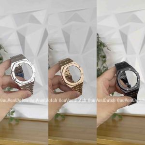 Vỏ Custom AP Full Kim loại cho đồng hồ GA-2100 khung và dây kim loại