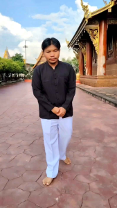 แยกเสื้อดำคอจีนชายแขนสั้น&ยาว ผ้าอ๊อกฟอร์ด