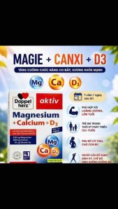 Viên uống bổ sung canxi magie Doppelherz Magnesium + Calcium + D3 Đức - Hộp 40v