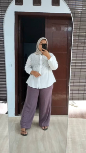 celana kulot cellia knit premium import haighwaist