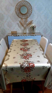 Taplak Meja Makan Shabby Anti Air Meteran Waterpoof Shabby Mewah