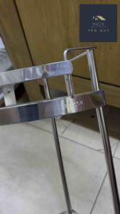 INOX 304 Kệ góc inox 2 tầng đựng dầu gội đầu trong nhà tắm và gia vị trong nhà bếp