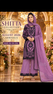 [PRE-ORDER] 2026 AUG BAJU BOLLYWOOD WANITA PAKISTANI SUIT 3 IN 1 LAVENDER BLACK EMBROIDERY LONG TOP PALAZZO PANTS SHAWL DUPATTA MUSLIMAH WEDDING DINNER WEAR SIZE M-2XL | PAKISTANI PUNJABI SUIT WANITA PREMIUM EMBROIDERY 3PCS SET LONG KURTI PALAZZO