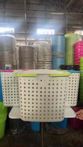 Uniglobal Checkered Laundry Basket with Handle Space Savers