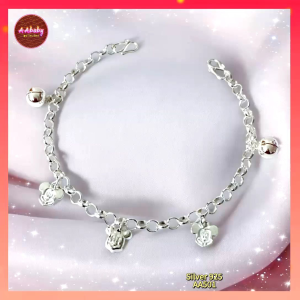 🌈AAbaby Galleries AA501 Original Baby S925 Silver Anklet Bracelet Mickey 米奇鼠 Rantai Kaki/Tangan/Gelang Kaki Bayi/Kanak