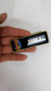Name Tag Bakat Gold Epoxywith Ecthing Metal 999