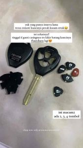 Casing Kunci Mobil Innova Fortuner Lama 4 Tombol
