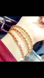 gelang keroncong titanium set 3 motif melintir