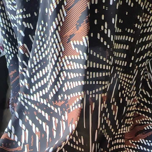 Printed blackwhite georgette fabric sold per yard