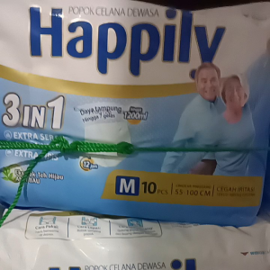 1 Bal Happily Popok Dewasa Celana 3in1 Ukuran M10 L8 dan XL6 untuk Keseharian Anda