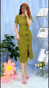 Angel-Bie Julia Knitted Slit Dress for women can fit up to large body frames