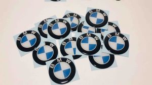 Stiker Emblem Logo BMW Timbul Lentur 3d