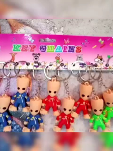 GANTUNGAN KUNCI GROOT TREE / GANCI BABY GROOT MARVEL / KEYCHAIN BABY GROOT - 1PCS / KYG-7823
