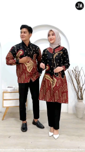 Atasan Tunik Batik Couple Seragam Outfit Kerja Terbaru